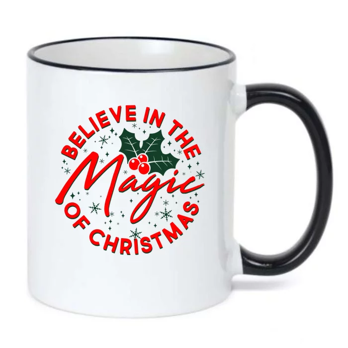 Believe In The Magic Of Christmas Black Color Changing Mug