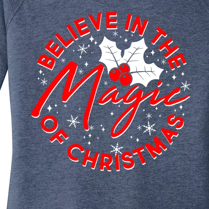 Believe In The Magic Of Christmas Women's Perfect Tri Tunic Long Sleeve Shirt