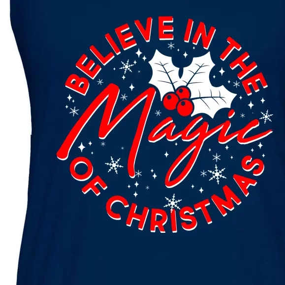 Believe In The Magic Of Christmas Ladies Essential Flowy Tank