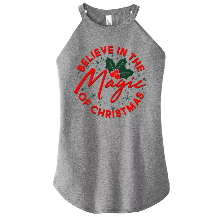 Believe In The Magic Of Christmas Women’s Perfect Tri Rocker Tank