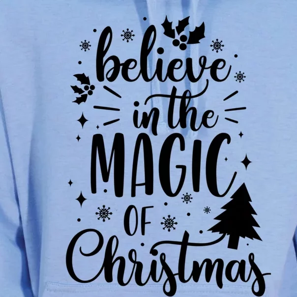 Believe In The Magic Of Christmas Xmas Holiday Gift Ideas Funny Gift Unisex Surf Hoodie