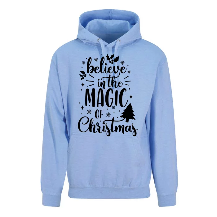 Believe In The Magic Of Christmas Xmas Holiday Gift Ideas Funny Gift Unisex Surf Hoodie