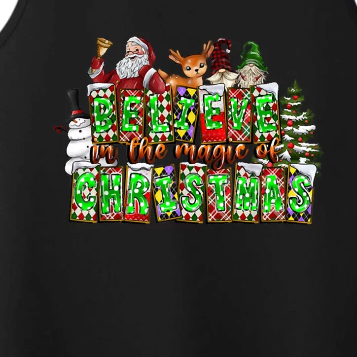 Believe In The Magic Of Christmas Miracle Christmas Tees Gift Performance Tank