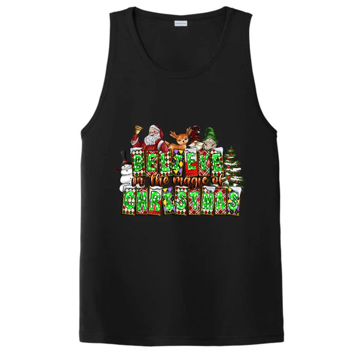 Believe In The Magic Of Christmas Miracle Christmas Tees Gift Performance Tank