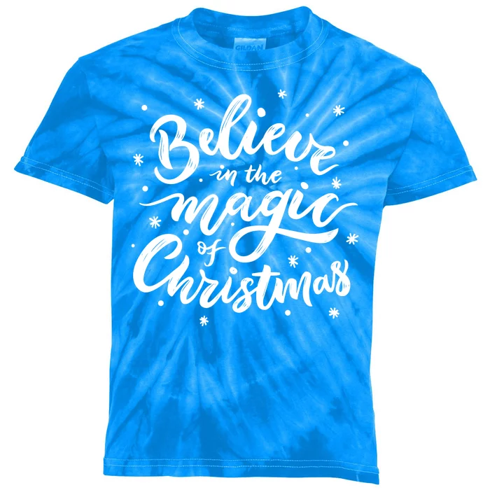 Believe In The Magic Of Christmas Kids Tie-Dye T-Shirt