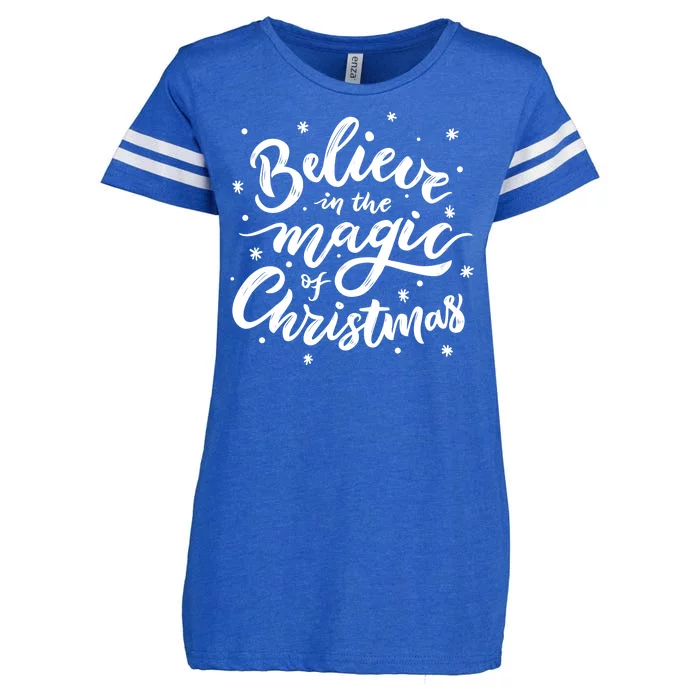 Believe In The Magic Of Christmas Enza Ladies Jersey Football T-Shirt