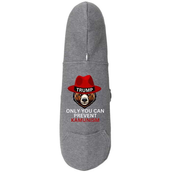 Bear In Trump Hat. Only You Can Prevent Communism. Doggie 3-End Fleece Hoodie