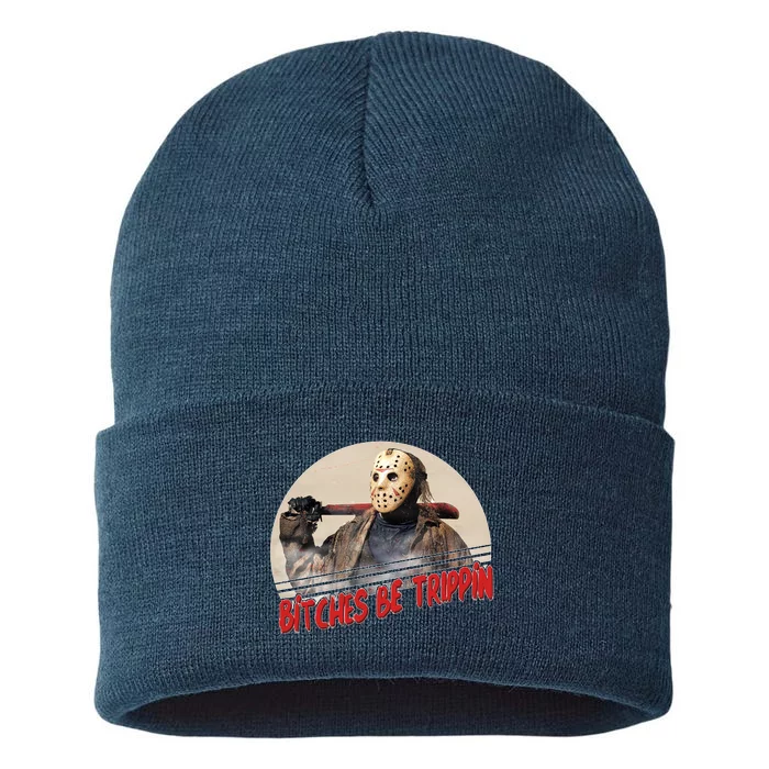 Bitches Be Trippin Horror Movie Fan Sustainable Knit Beanie