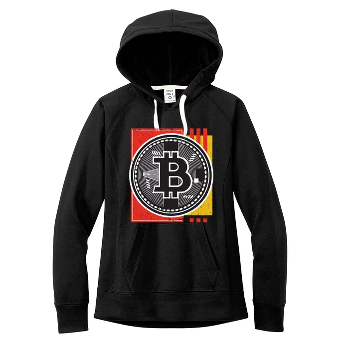 Bitcoin Abstract Women's Fleece Hoodie