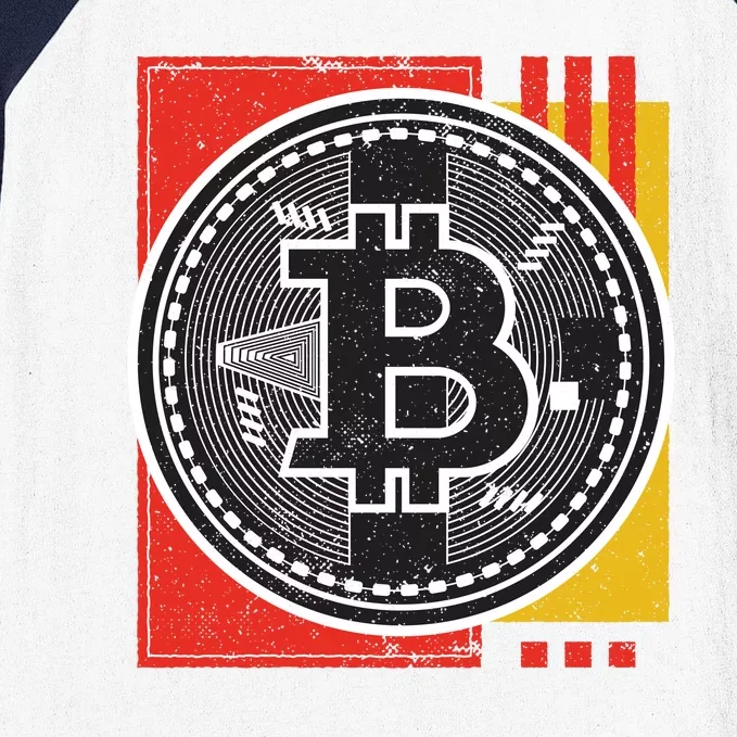 Bitcoin Abstract Baseball Sleeve Shirt