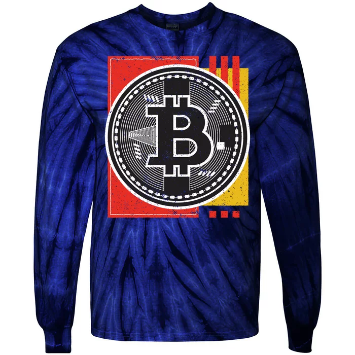 Bitcoin Abstract Tie-Dye Long Sleeve Shirt