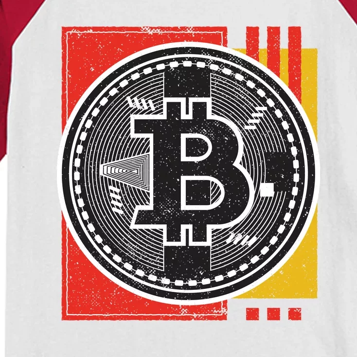 Bitcoin Abstract Kids Colorblock Raglan Jersey