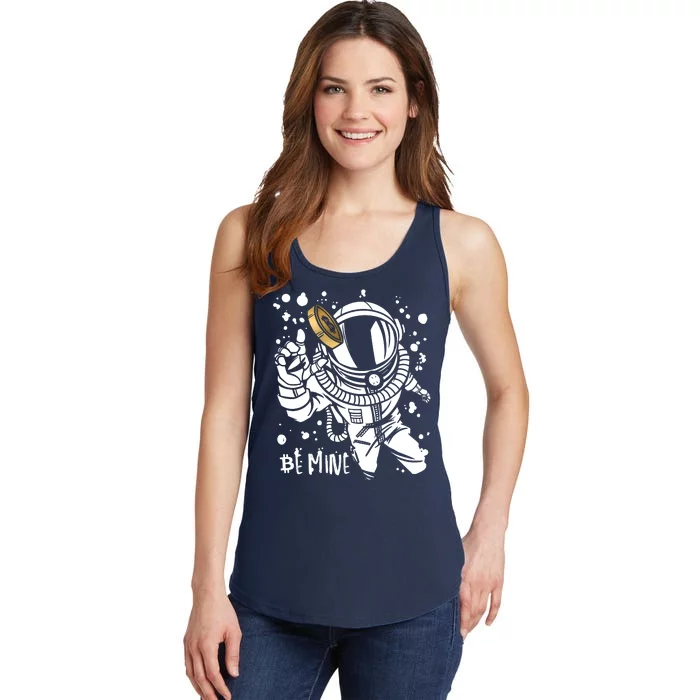 Bitcoin Astronaut Be Mine Ladies Essential Tank