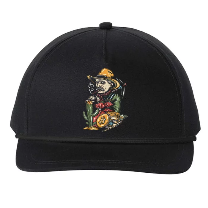 Bitcoin Bob Snapback Five-Panel Rope Hat