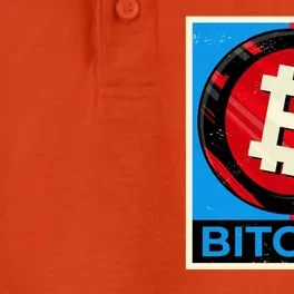 Bitcoin BTC Logo Crypto Currency Moon Hodl Dry Zone Grid Performance Polo