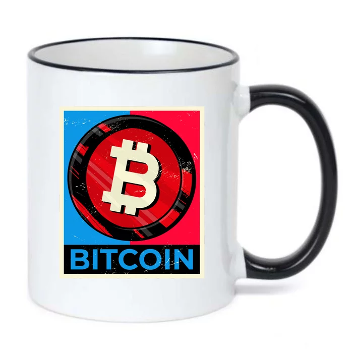 Bitcoin BTC Logo Crypto Currency Moon Hodl Black Color Changing Mug