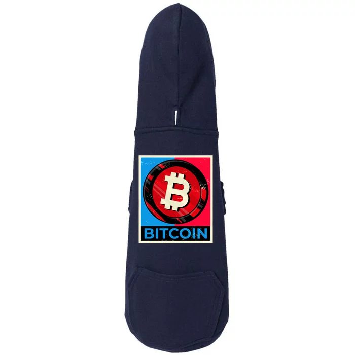 Bitcoin BTC Logo Crypto Currency Moon Hodl Doggie 3-End Fleece Hoodie