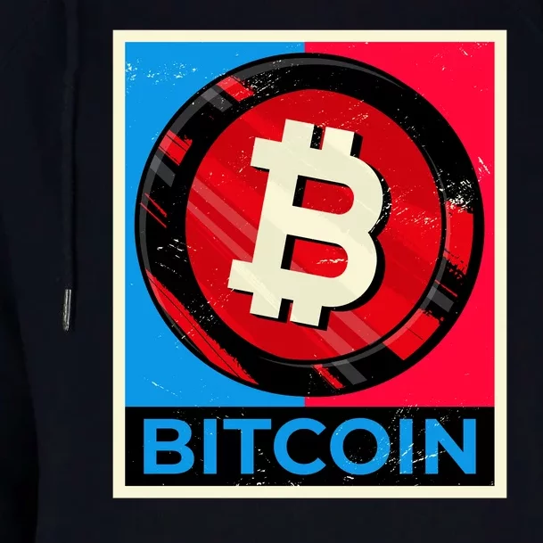 Bitcoin BTC Logo Crypto Currency Moon Hodl Womens Funnel Neck Pullover Hood