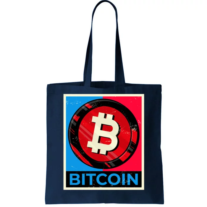 Bitcoin BTC Logo Crypto Currency Moon Hodl Tote Bag