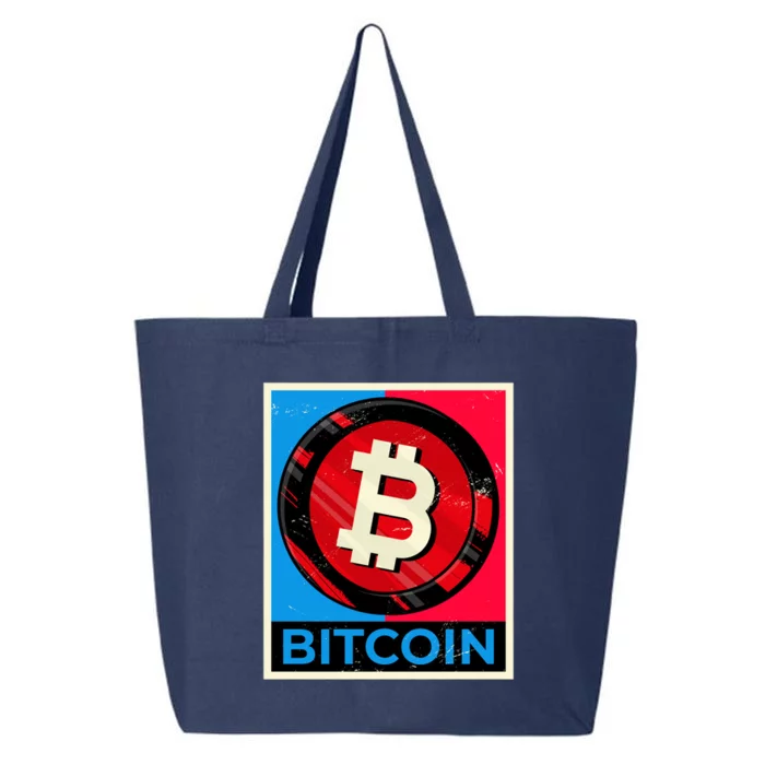 Bitcoin BTC Logo Crypto Currency Moon Hodl 25L Jumbo Tote