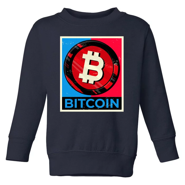 Bitcoin BTC Logo Crypto Currency Moon Hodl Toddler Sweatshirt