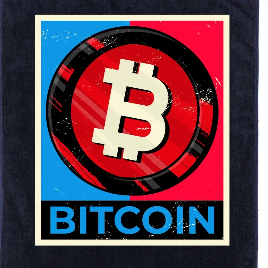 Bitcoin BTC Logo Crypto Currency Moon Hodl Platinum Collection Golf Towel