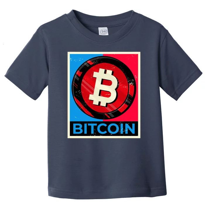 Bitcoin BTC Logo Crypto Currency Moon Hodl Toddler T-Shirt