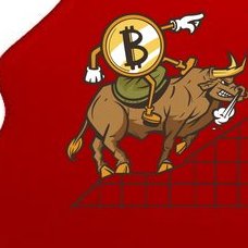 Bitcoin Cartoon Riding Bull Tree Ornament