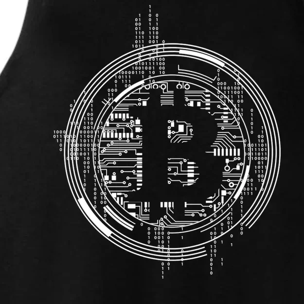 Bitcoin Chip Logo Ladies Tri-Blend Wicking Tank