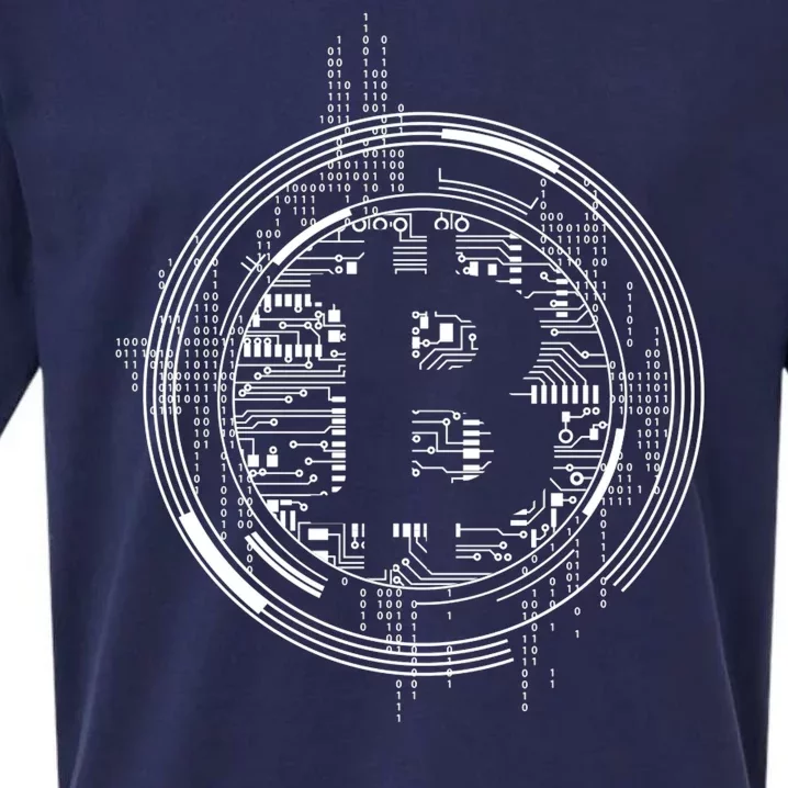 Bitcoin Chip Logo Sueded Cloud Jersey T-Shirt