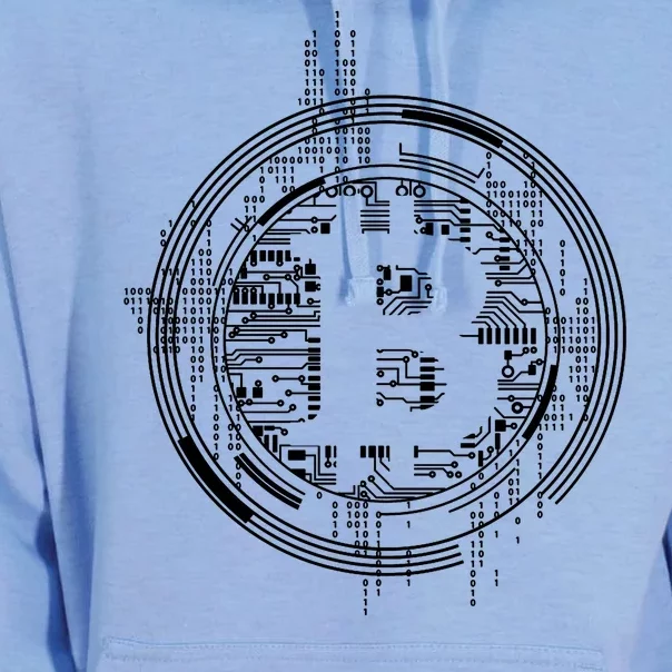 Bitcoin Chip Logo Unisex Surf Hoodie