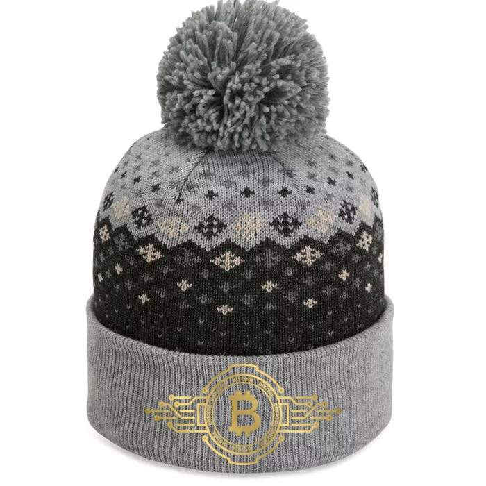 Bitcoin Crypto Coin The Baniff Cuffed Pom Beanie