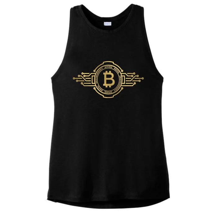 Bitcoin Crypto Coin Ladies Tri-Blend Wicking Tank