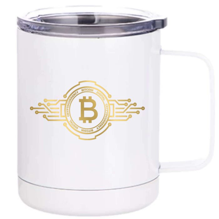 Bitcoin Crypto Coin Front & Back 12oz Stainless Steel Tumbler Cup