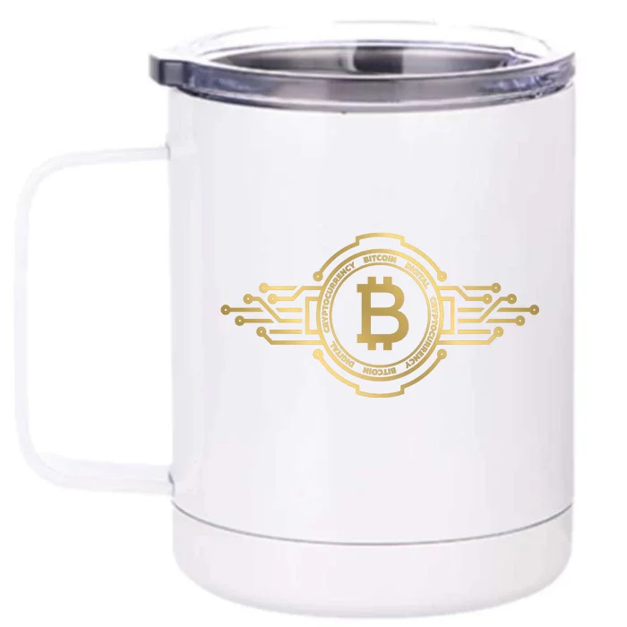 Bitcoin Crypto Coin Front & Back 12oz Stainless Steel Tumbler Cup