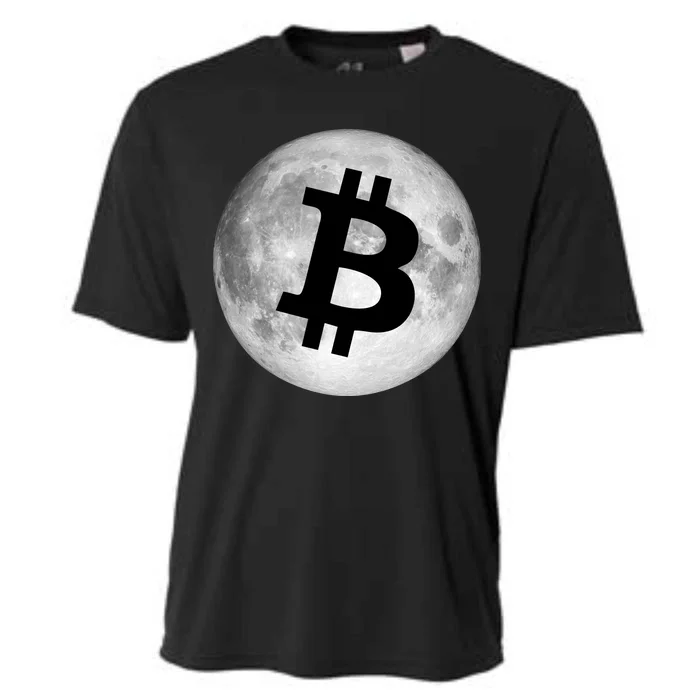 Bitcoin Cryptocurrency Fly Me To The Moon Logo Cooling Performance Crew T-Shirt