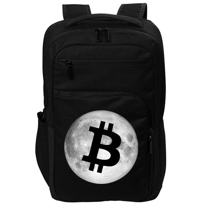 Bitcoin Cryptocurrency Fly Me To The Moon Logo Impact Tech Backpack