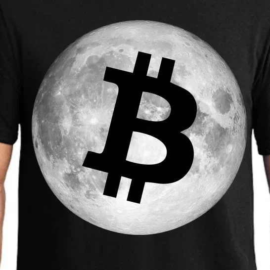 Bitcoin Cryptocurrency Fly Me To The Moon Logo Pajama Set