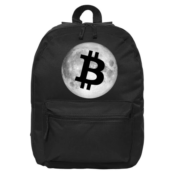 Bitcoin Cryptocurrency Fly Me To The Moon Logo 16 in Basic Backpack