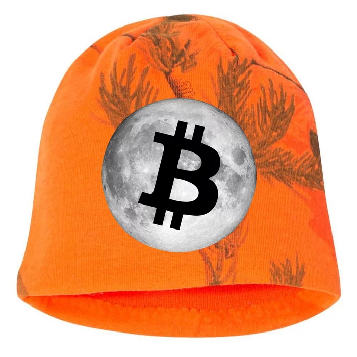 Bitcoin Cryptocurrency Fly Me To The Moon Logo Kati - Camo Knit Beanie