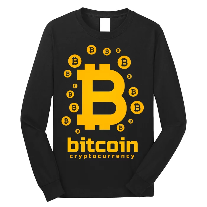 Bitcoin Cryptocurrency Logo Long Sleeve Shirt