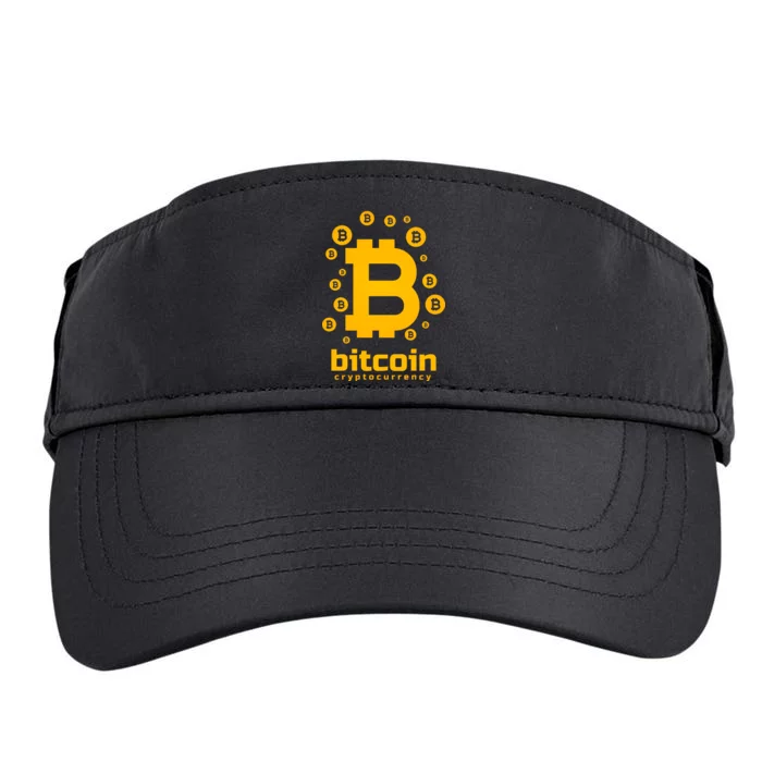 Bitcoin Cryptocurrency Logo Adult Drive Performance Visor