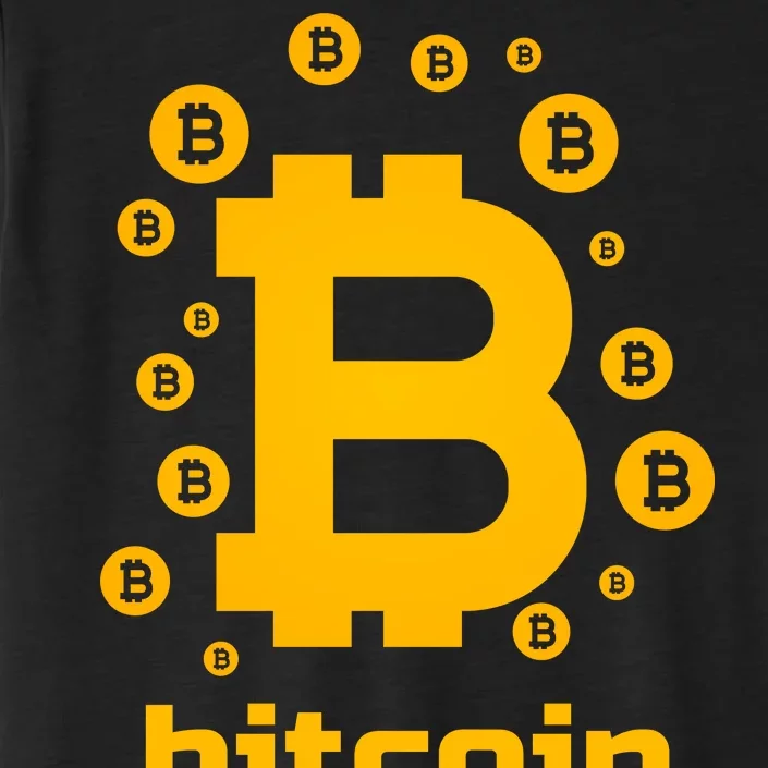 Bitcoin Cryptocurrency Logo ChromaSoft Performance T-Shirt