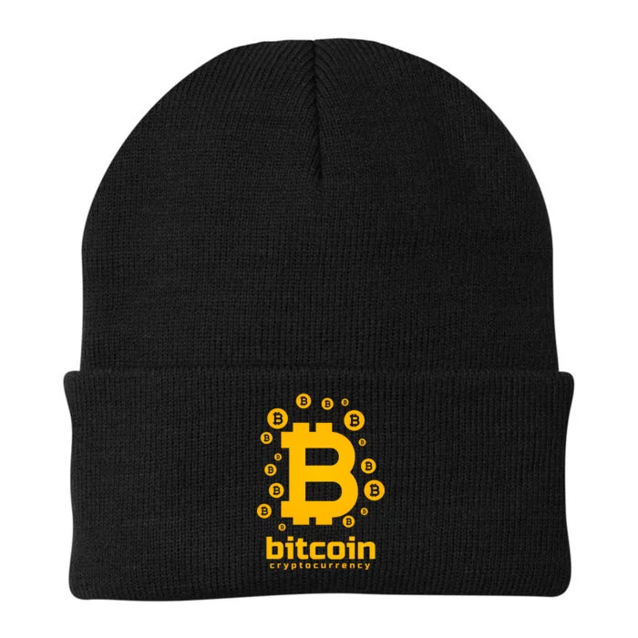 Bitcoin Cryptocurrency Logo Knit Cap Winter Beanie