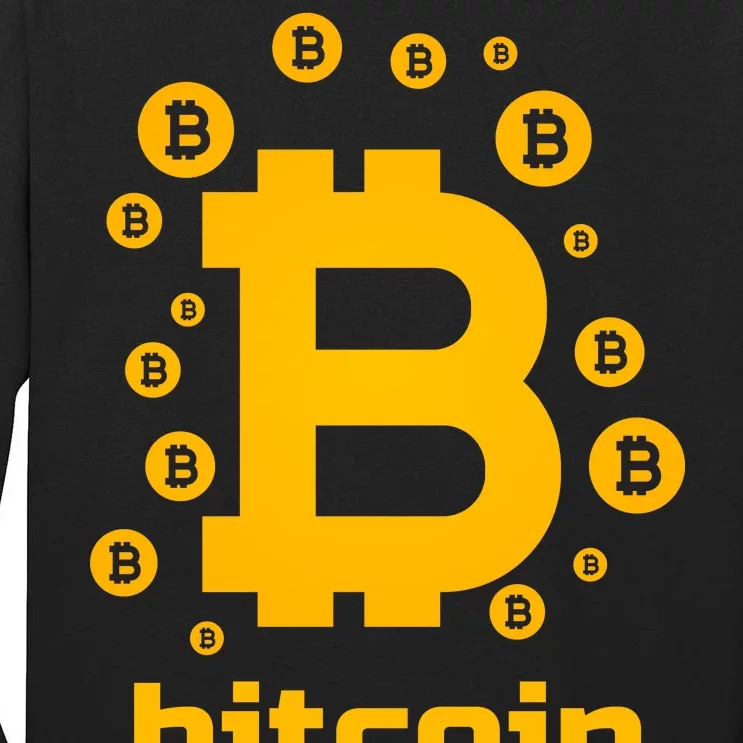 Bitcoin Cryptocurrency Logo Tall Long Sleeve T-Shirt