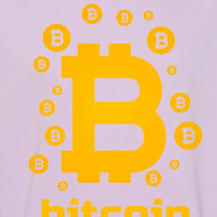 Bitcoin Cryptocurrency Logo Garment-Dyed Sweatshirt