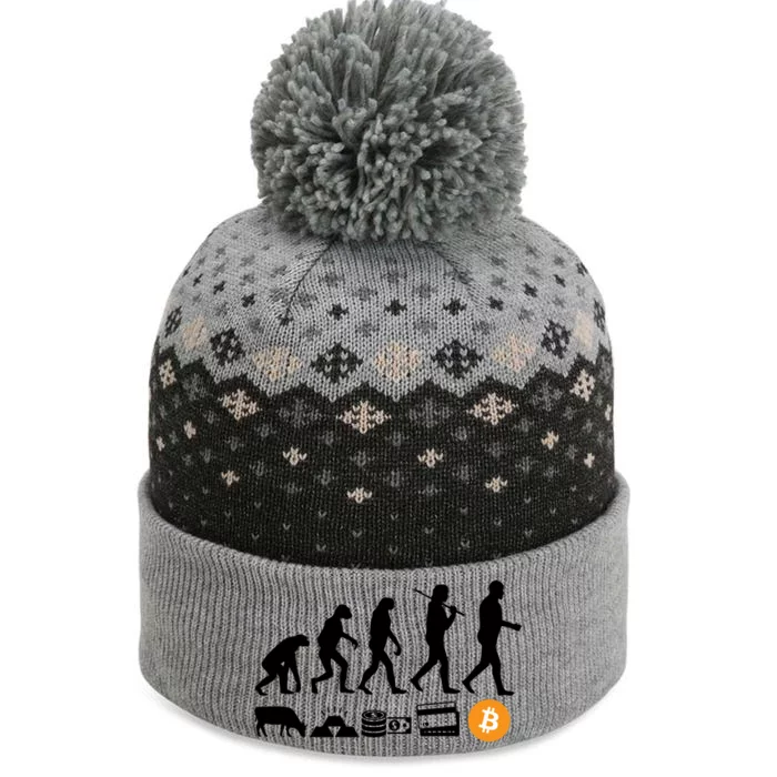 Bitcoin Evolution The Baniff Cuffed Pom Beanie