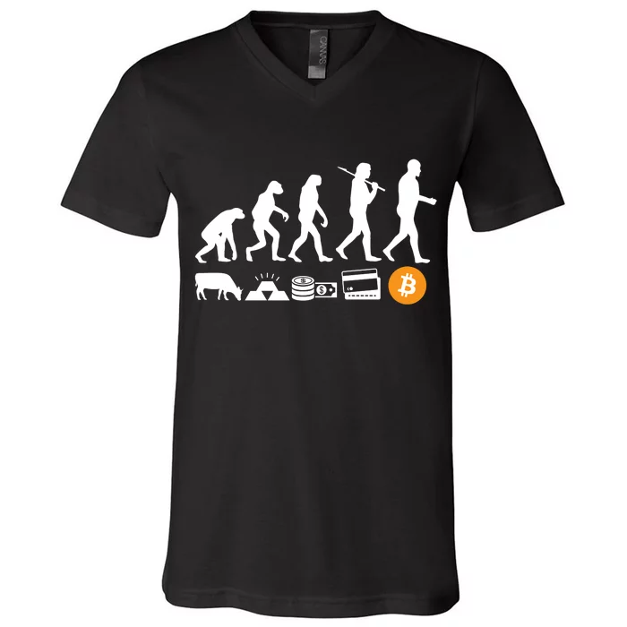 Bitcoin Evolution V-Neck T-Shirt