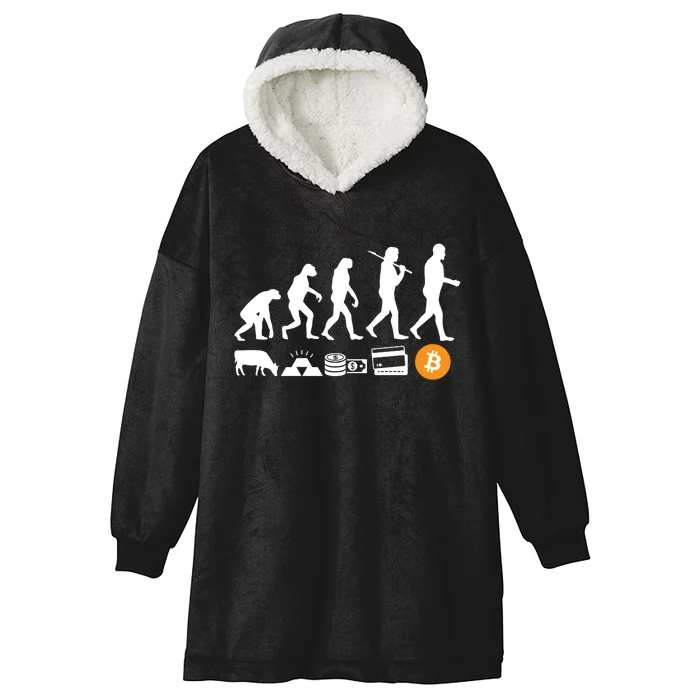 Bitcoin Evolution Hooded Wearable Blanket