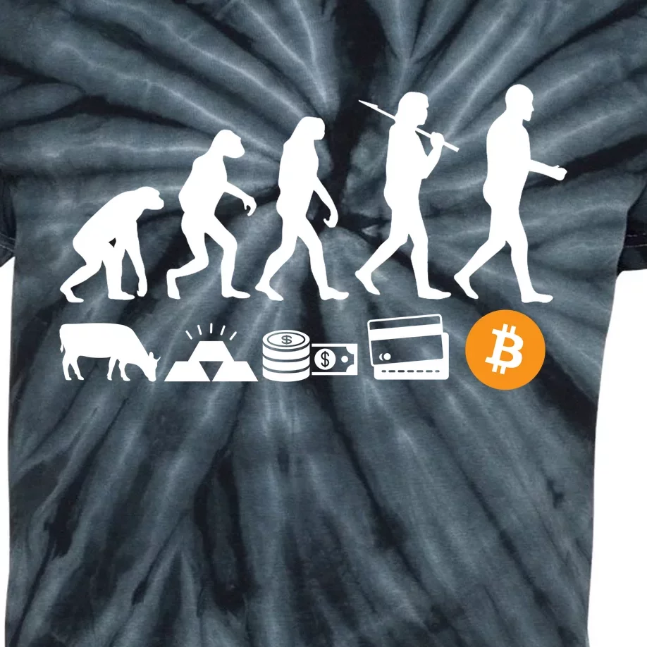 Bitcoin Evolution Kids Tie-Dye T-Shirt